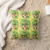 Coussin Giraffe in the Savanna Throw Pillow (Couverture)