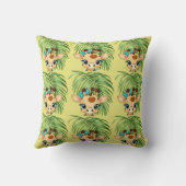 Coussin Giraffe in the Savanna Throw Pillow (Verso)