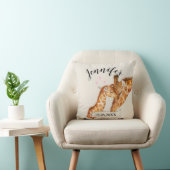Coussin Giraffe Mama & Baby Nom personnalisable (Chaise)