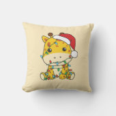 Coussin Giraffe Noël Animaux d'hiver Giraffes (Recto)