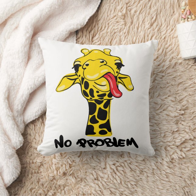 Coussin Giraffe nonchalante : Pas d'attitude problématique (Couverture)