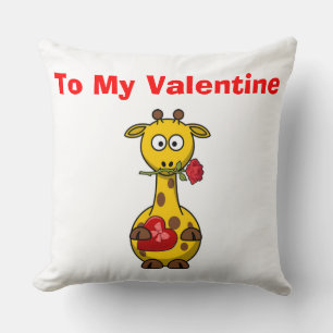 COUSSIN GIRAFFE «POUR MA SAINT-VALENTIN»