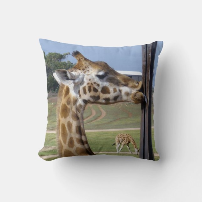 Coussin Giraffe Pucker Up Kisses, (Recto)