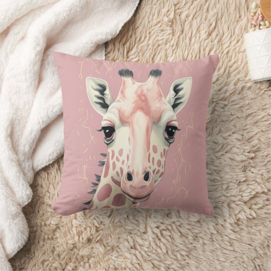 Coussin Giraffe rose (Couverture)