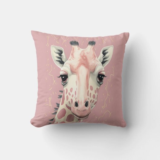 Coussin Giraffe rose (Recto)