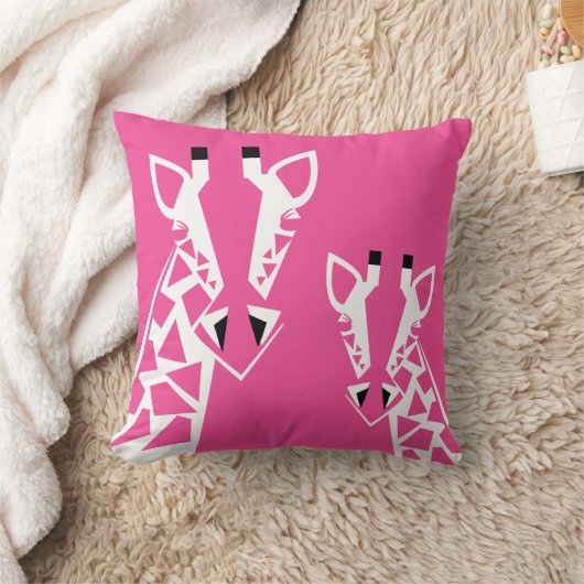 Coussin Giraffe rose (Couverture)