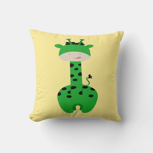 Coussin Giraffe verte (Recto)