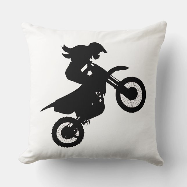 Coussin Girl Dirt Bike (Recto)