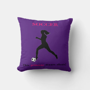 Coussin Girls Soccer - Cette princesse porte des fissures 