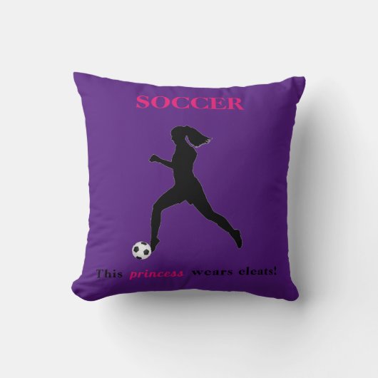 Coussin Girls Soccer - Cette princesse porte des fissures (Recto)
