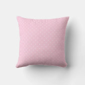 Coussin Girly small white polka dots on pale pink Pillow (Verso)