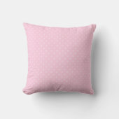 Coussin Girly small white polka dots on pale pink Pillow (Recto)