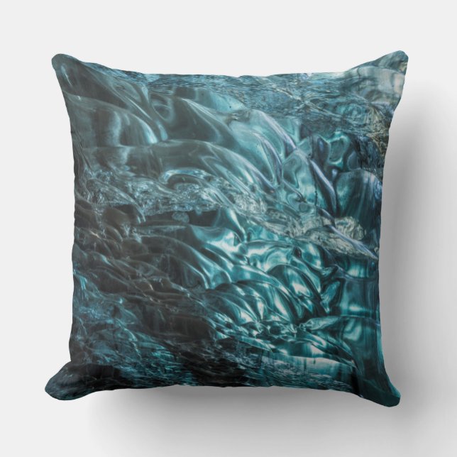 Coussin Glace bleue d'une grotte de glace, Islande (Recto)