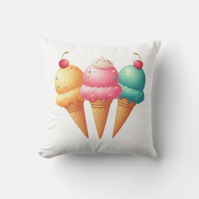 Coussin Glace colorée (Recto)