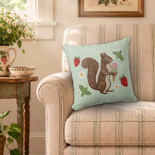 Coussin Glace de l'écureuil fantaisiste Histoire de fraise