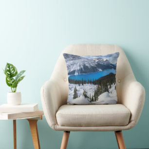 Coussin Glace et neige   Lac Peyto, Rocheuses canadiennes