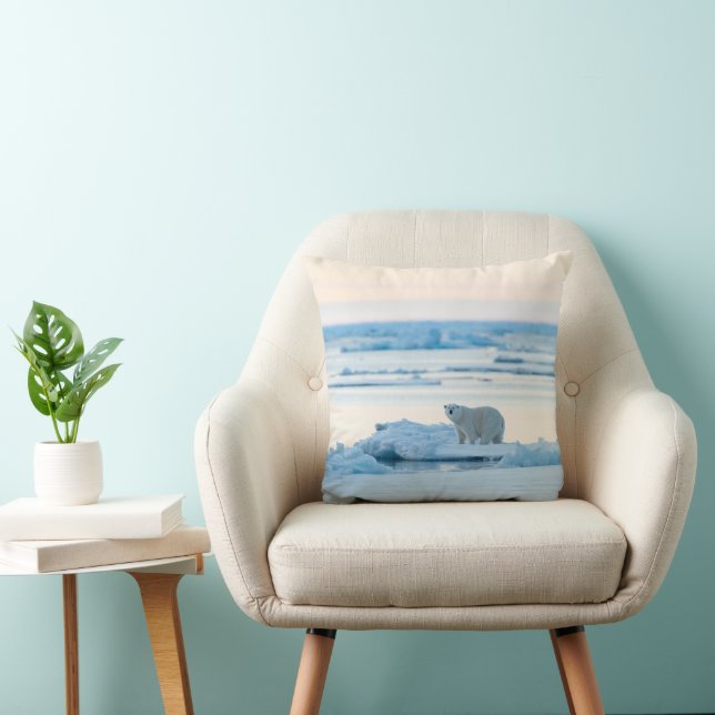 Coussin Glace et neige | Ours polaire Iceberg Norvège (Chaise)