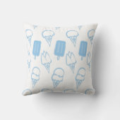 Coussin Glace peinte à la main Motif Bleu (Verso)