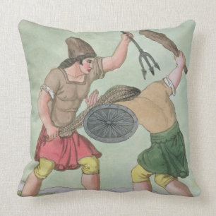 Coussin Gladiateurs romains, de "L'Antica Roma", 1825