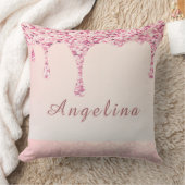 Coussin Glam Elegant Rose Pailleté Dégoulinant (Couverture)