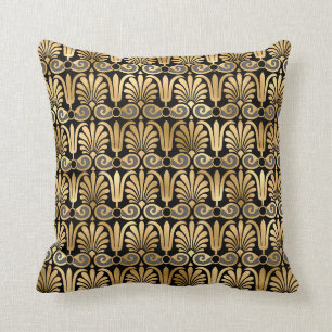 Coussin Glam Gold Art déco Floral