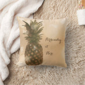 Coussin Glam Golden Ananas Elegant Tropical Custom (Couverture)