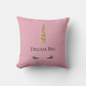 Coussin Glam Unicorne en or rose (Recto)