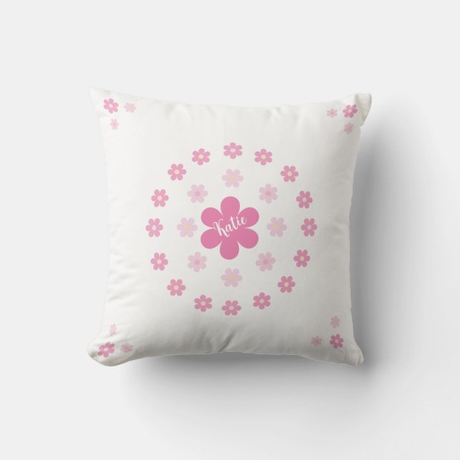 Coussin  Glamour Fleur Rose- (Recto)