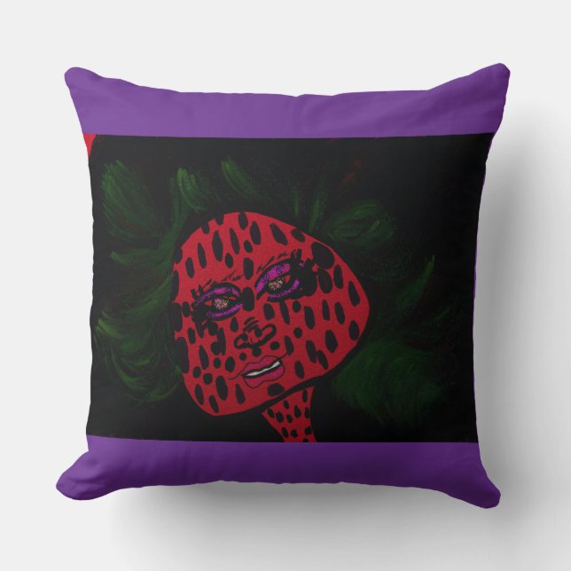 Coussin Glamour Fraise  (Recto)