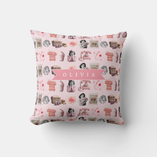 Coussin Glamour Personnalisé Pin-Up Vieille Hollywood Rétr
