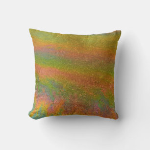 Coussin Glissant arc-en-ciel iridescent coloré