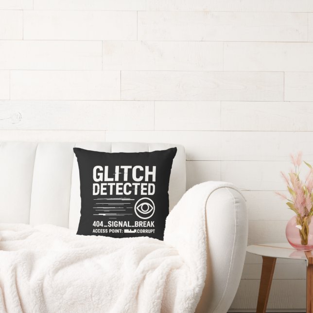 Coussin GLITCH DÉTECTÉ - Transmission du signal endommagé (Canapé)
