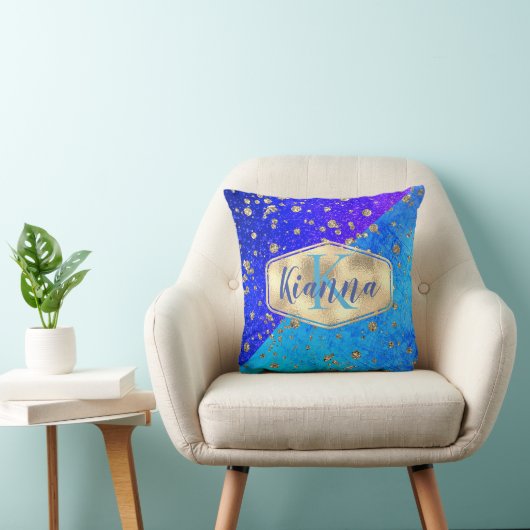 Coussin Glittery Dreamy Blue monogram (Chaise)