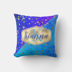 Coussin Glittery Dreamy Blue monogram