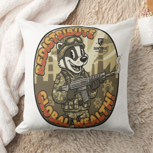 Coussin Global Wealth Badger Throw Cushion (Couverture)