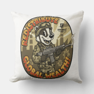 Coussin Global Wealth Badger Throw Cushion
