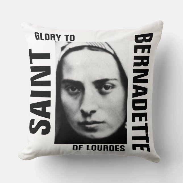 Coussin Gloire À Saint Bernadette De Lourdes (Recto)