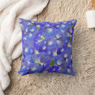 Coussin Gloire du Matin Bleu Céleste Fleur 3D