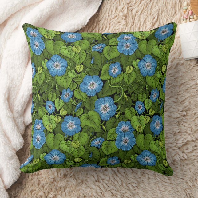 Coussin Gloire du matin en bleu et vert (Couverture)