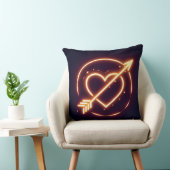 Coussin glowing image of a heart with cupid's arrow (Chaise)
