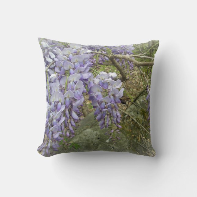 Coussin Glycines pourpres (Recto)