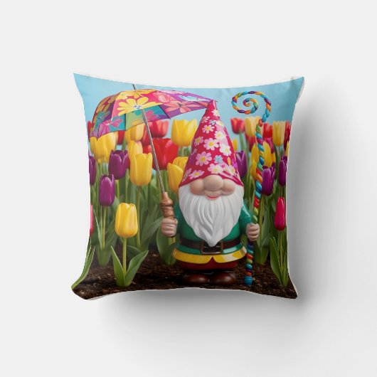 Coussin Gnome de douche du printemps : Fête des mères (Recto)
