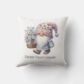 Coussin Gnome de fleur de marguerite personnalisé Mignon F (Verso)