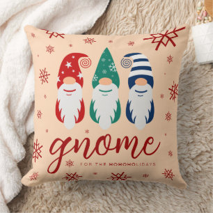 Coussin Gnome de Noël Hygge pour les fêtes de neige