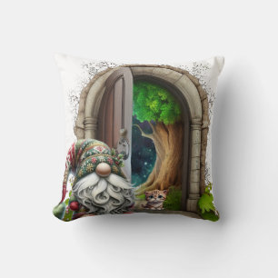 Coussin Gnome des bois et lettre A des bois