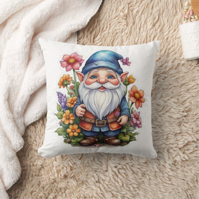 Coussin Gnome Et Fleurs 2 (Couverture)