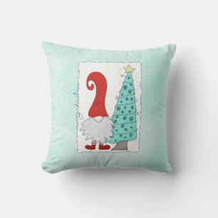 Coussin Gnome et sapin de Noël dessin animé de Noël