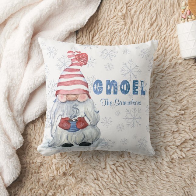 Coussin GNOME GNOEL DE Noël Personnalisé (Couverture)