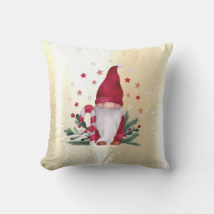 Coussin Gnome mignon élégant brillant, faux or
