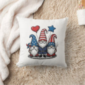 Coussin Gnome patriotique gravure vintage design vectoriel (Couverture)